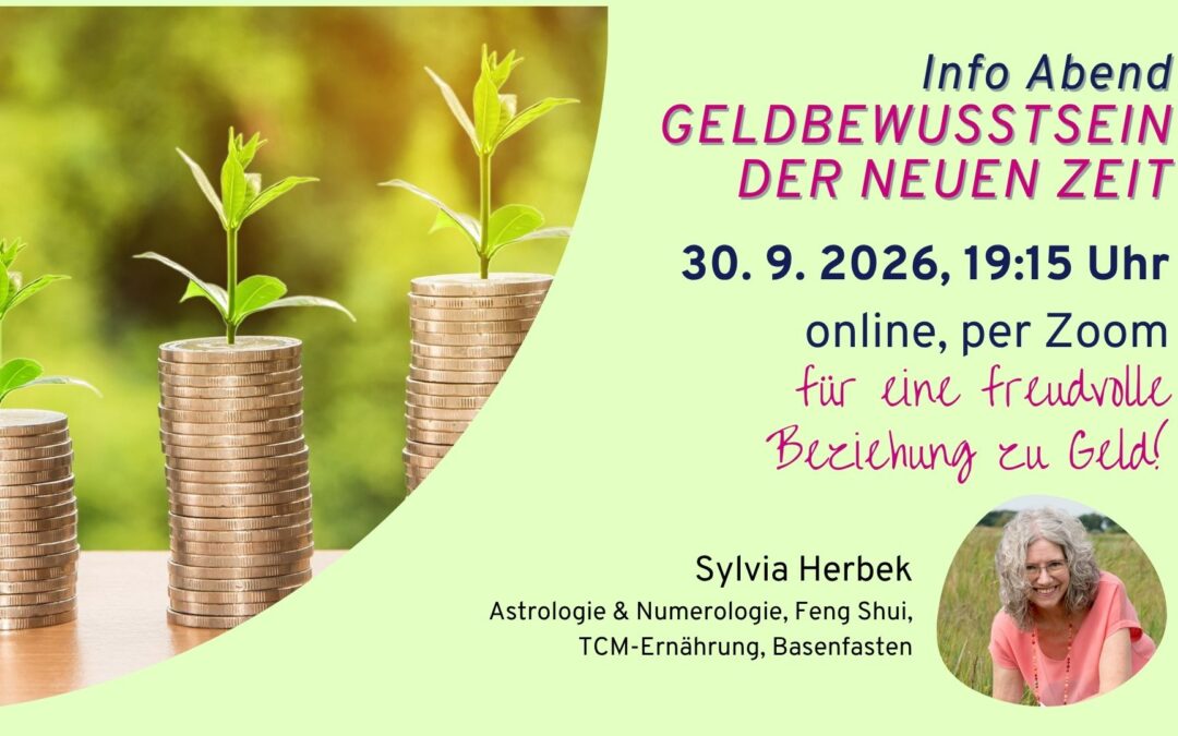 Online Infoabend Geldbewusstsein der neuen Zeit